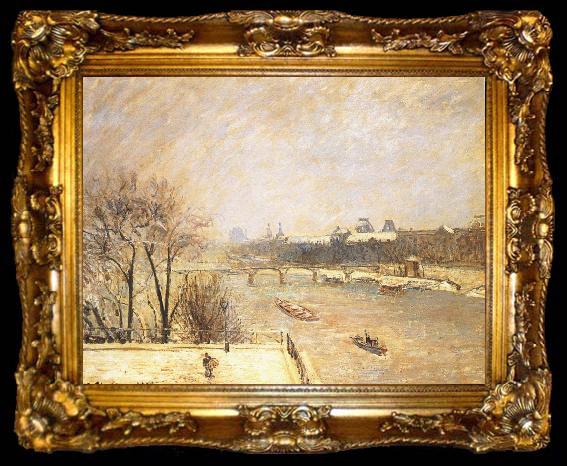 framed  Camille Pissarro Morning snow, ta009-2